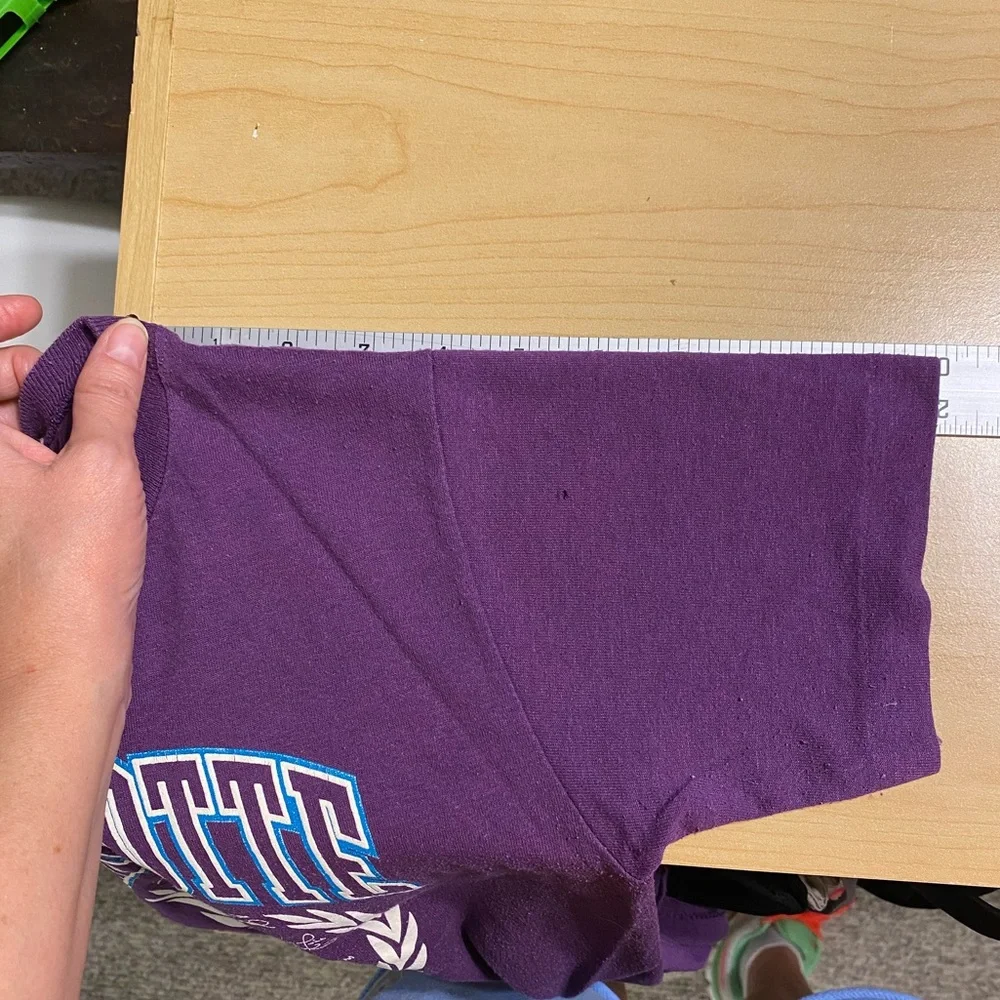 1988 Charlotte Hornets NBA Inaugural Season Tee USA MADE Vintage 80s Purple L